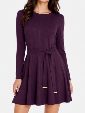 Women's Petite Plum Sweater Dress